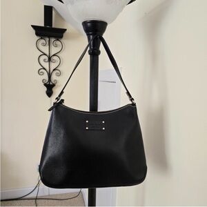 Kate Spade-Black Leather Shoulder Bag